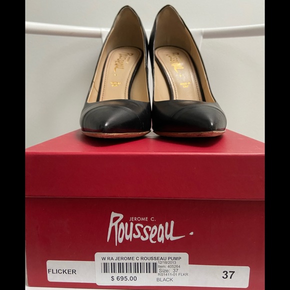 Jerome C. Rousseau Black Leather Heels - Picture 4 of 7